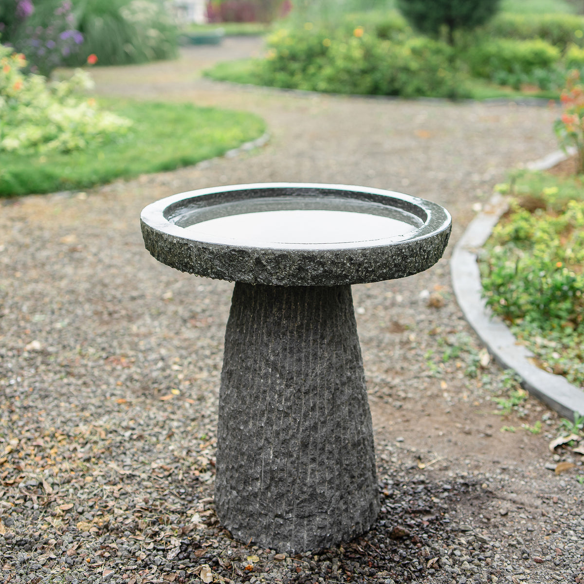 Natural Stone Bird Bath By Garden Age Supply | Minerals and Stones | Modishstore - 1