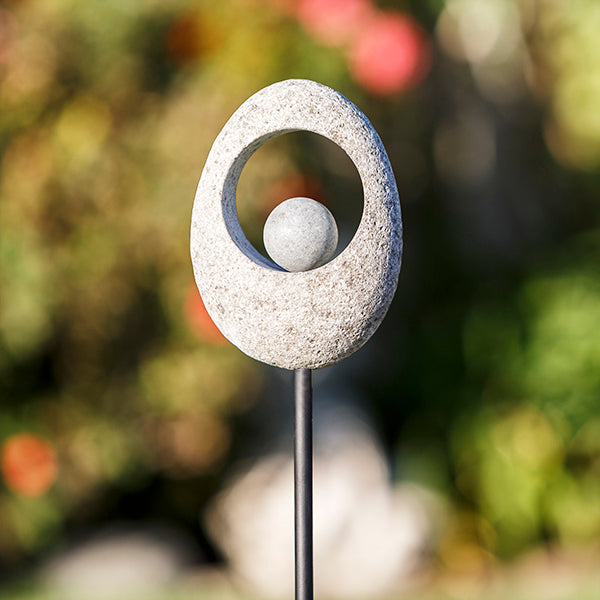 Moon Stone Garden Stake - Stone Ball Set of 4 By Garden Age Supply | Minerals and Stones | Modishstore - 2