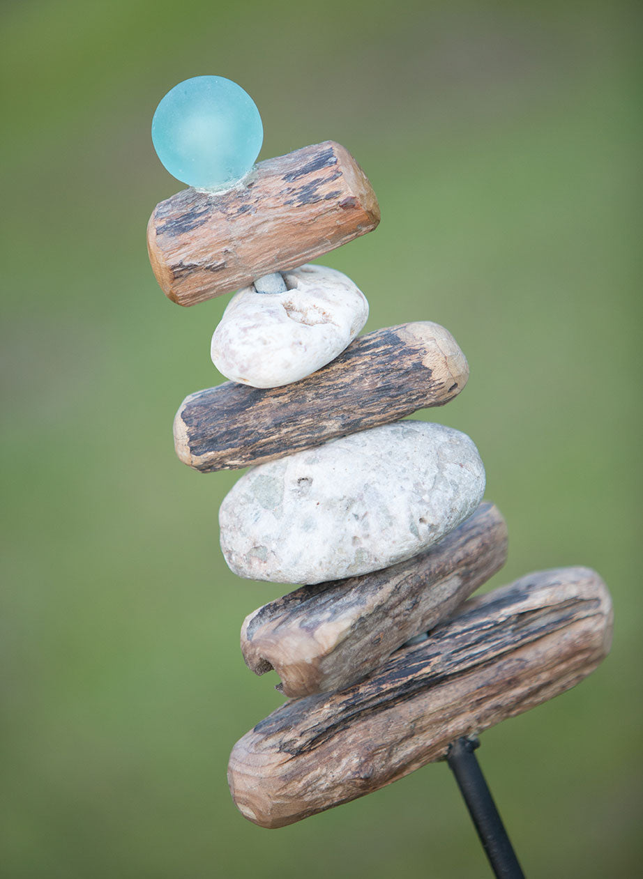 Beachy Garden Stake Set of 4 By Garden Age Supply | Sculptures | Modishstore - 1