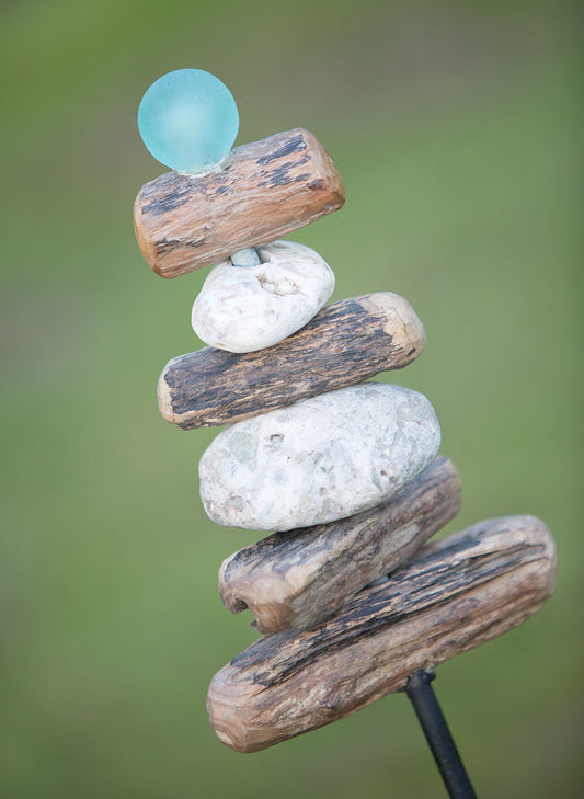 Beachy Garden Stake Set of 4 By Garden Age Supply | Sculptures | Modishstore - 1