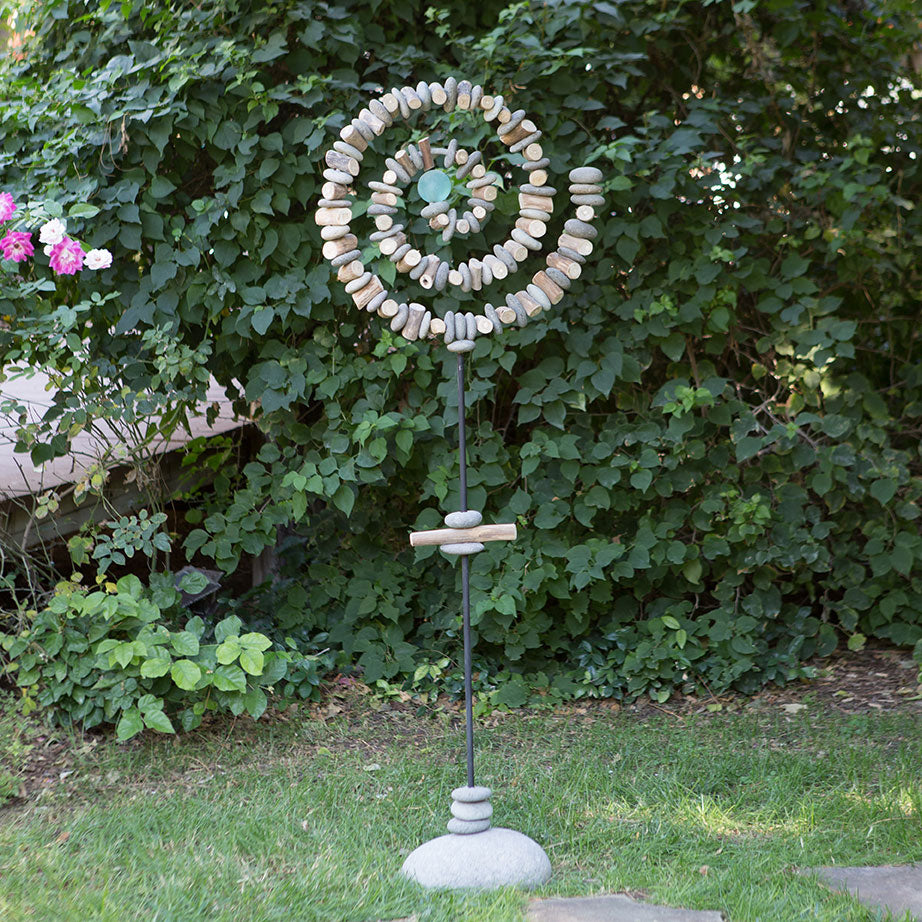 Spiral Garden Stand with Glass Ball By Garden Age Supply | Sculptures | Modishstore - 3