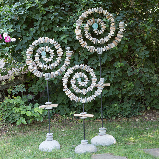 Spiral Garden Stand with Glass Ball By Garden Age Supply | Sculptures | Modishstore - 1