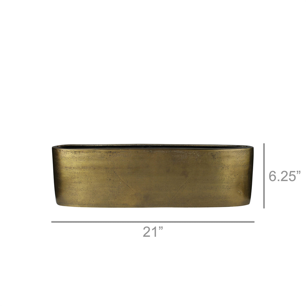 Chelsea Vase, Brass - Large By HomArt | Vases | Modishstore - 3