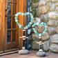 Glass Heart Garden Stand Set of 2 By Garden Age Supply