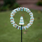Glass Cairn in Ring Garden Stake Set of 4 By Garden Age Supply