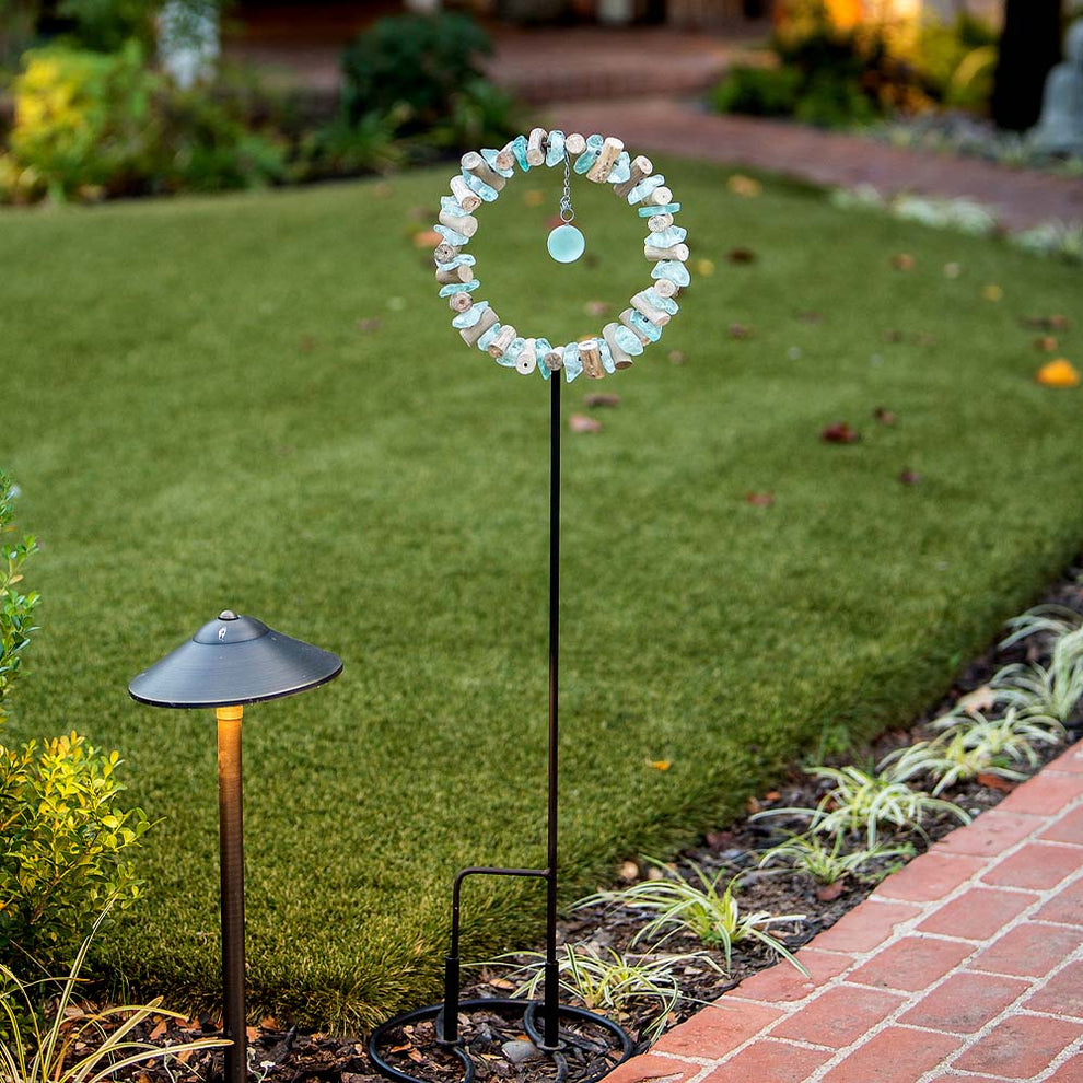 Glass Ring Garden Stake Set of 4 By Garden Age Supply | Sculptures | Modishstore - 2