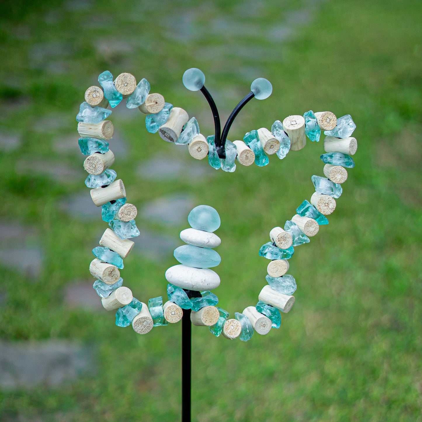 Glass Butterfly Garden Stake Set of 4 By Garden Age Supply
