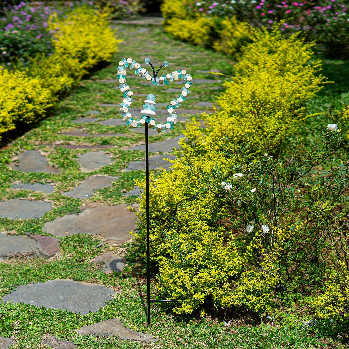 Glass Butterfly Garden Stake Set of 4 By Garden Age Supply