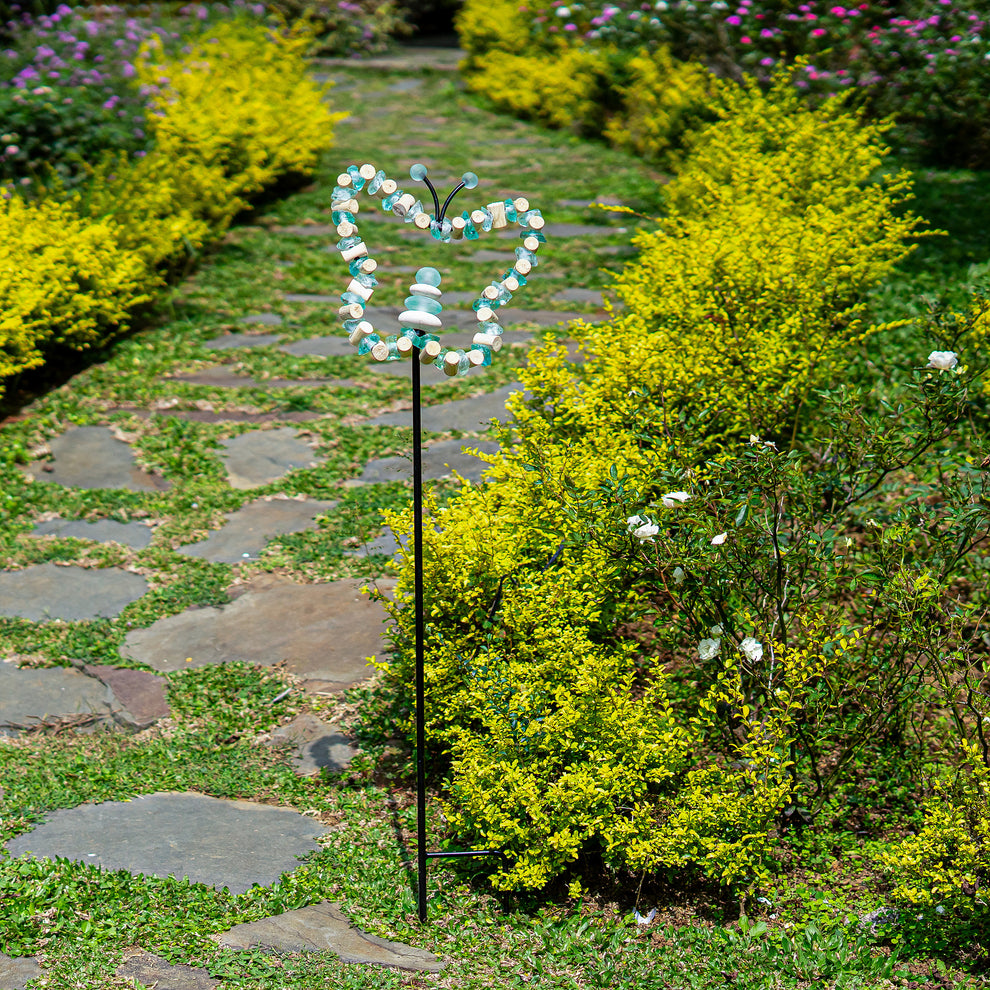 Glass Butterfly Garden Stake Set of 4 By Garden Age Supply | Sculptures | Modishstore - 3