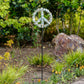 Glass Peace Symbol Garden Stake Set of 4 By Garden Age Supply