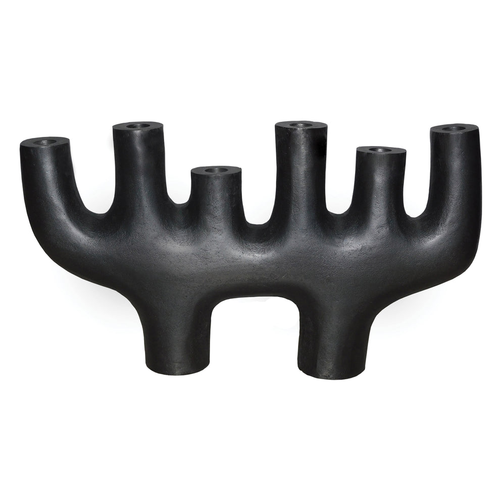 Phillips Taper Holder, Aluminum, Matte Black By HomArt | Candle Holders | Modishstore - 3