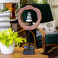 Teak Slab Ring Glass Cairn Set of 4 By Garden Age Supply