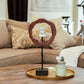 Teak Slab Ring Glass Cairn Set of 4 By Garden Age Supply