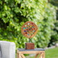 Teak Slab with Glass Ball on Stand Set of 2 By Garden Age Supply