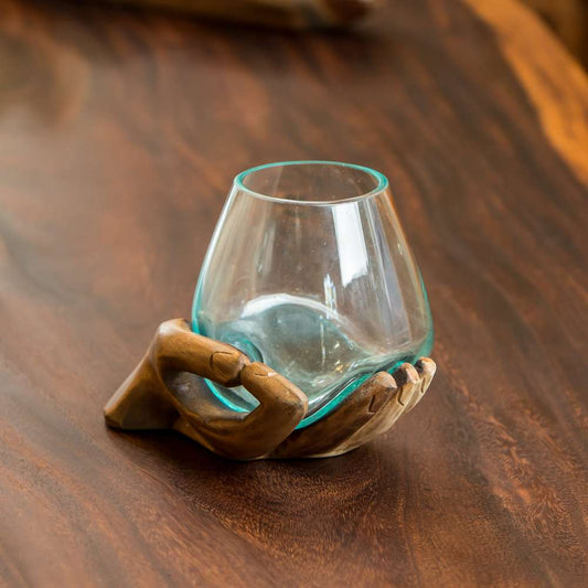 Blown Glass Vase on Hand - Gyan Set of 4 By Garden Age Supply | Vases | Modishstore - 1