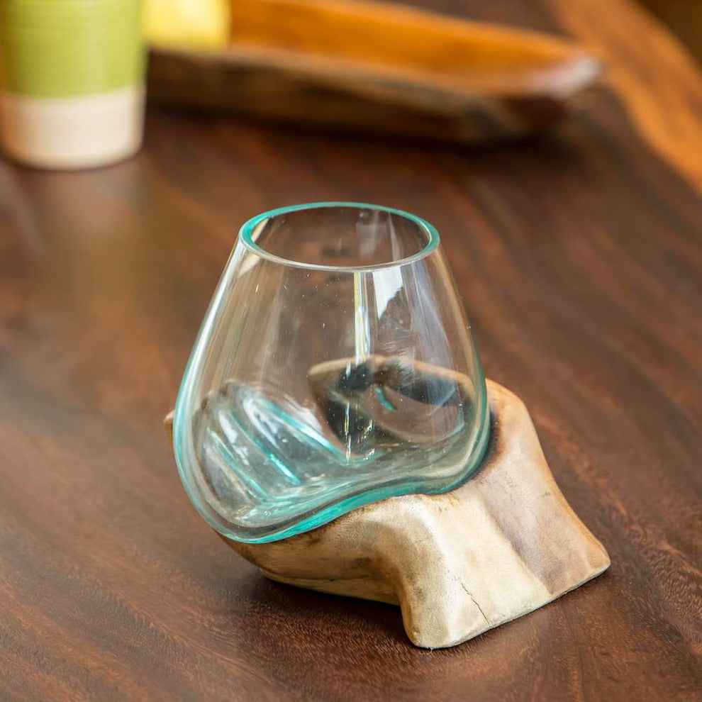 Blown Glass Vase on Hand - Gyan Set of 4 By Garden Age Supply | Vases | Modishstore - 2