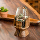 Blown Glass Vase on Hand - Akashi Set of 4 By Garden Age Supply