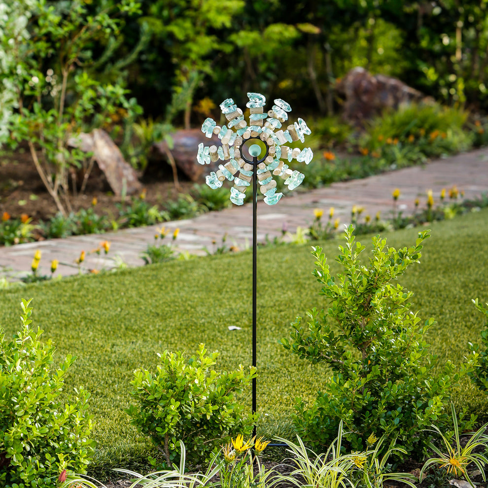 Glass Sun Rays Garden Stake Set of 4 By Garden Age Supply | Sculptures | Modishstore - 2
