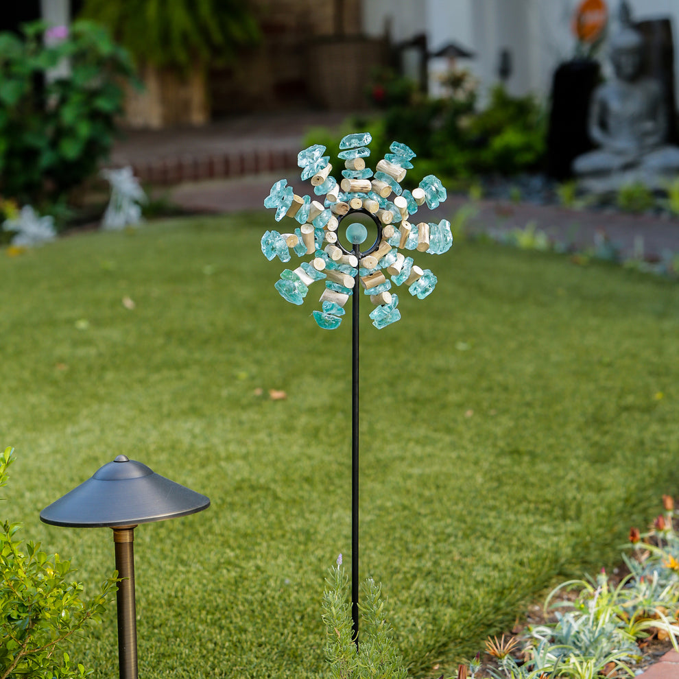 Glass Sun Rays Garden Stake Set of 4 By Garden Age Supply | Sculptures | Modishstore - 3
