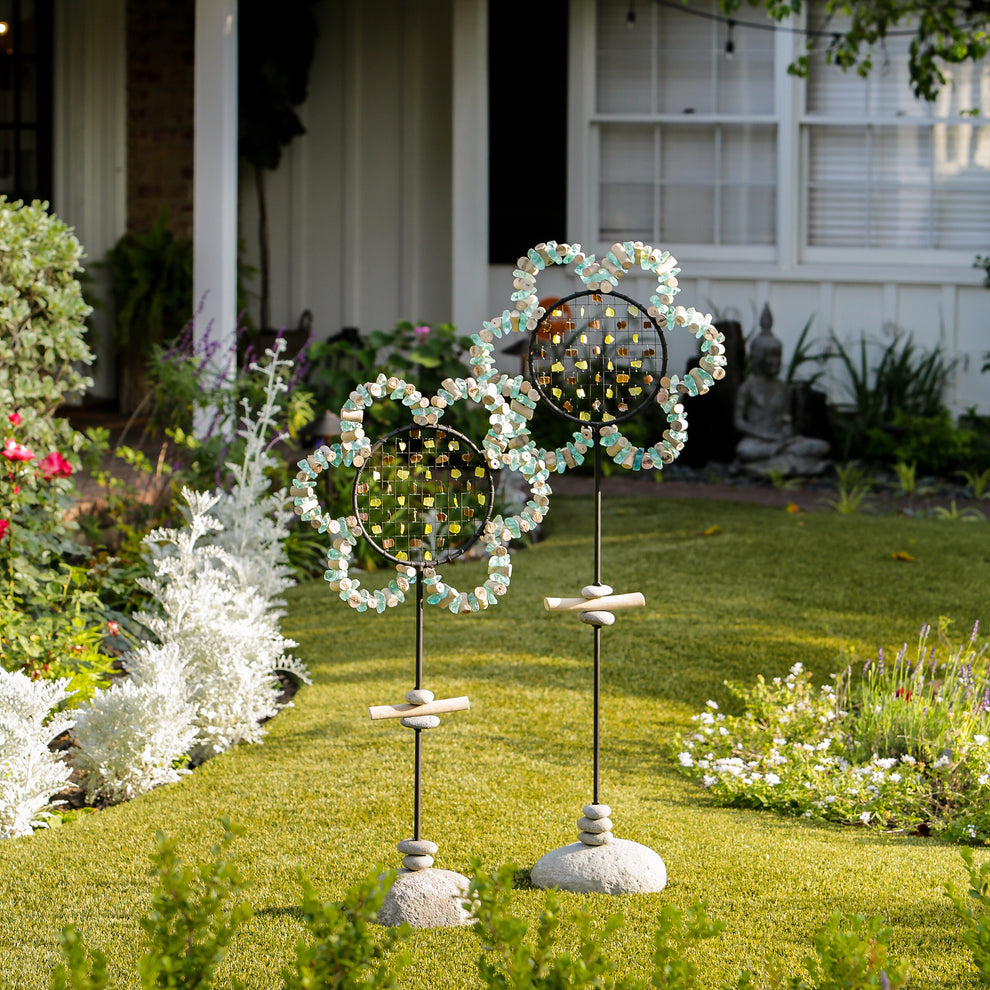 Sunflower Garden Stand 40"H Set of 2 By Garden Age Supply | Sculptures | Modishstore - 3