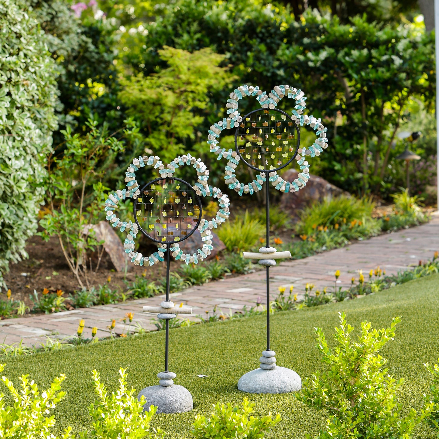 Sunflower Garden Stand 50"H Set of 2 By Garden Age Supply