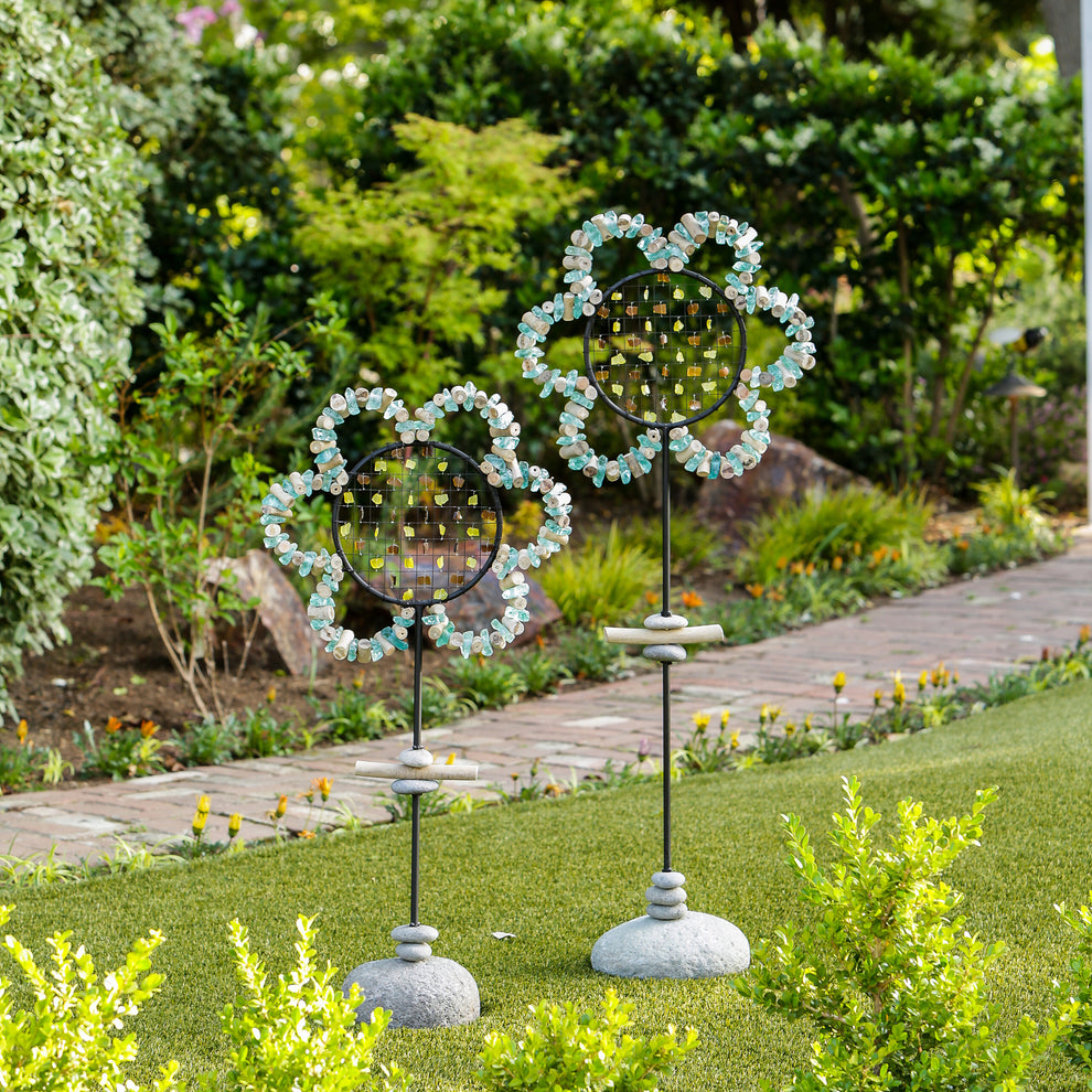 Sunflower Garden Stand 50"H Set of 2 By Garden Age Supply | Sculptures | Modishstore - 3