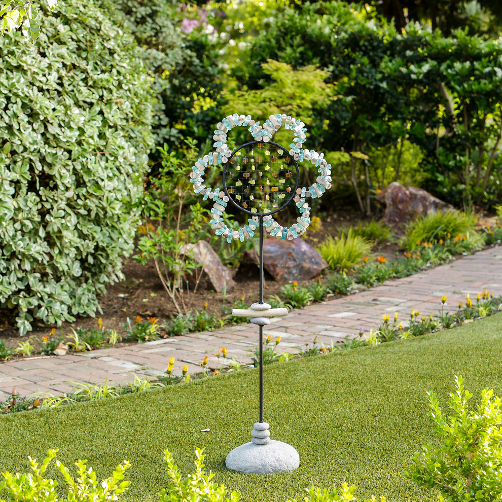 Sunflower Garden Stand 50"H Set of 2 By Garden Age Supply | Sculptures | Modishstore - 2