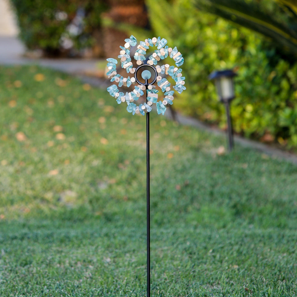 Glass Swirl Garden Stake Set of 4 By Garden Age Supply | Sculptures | Modishstore - 2