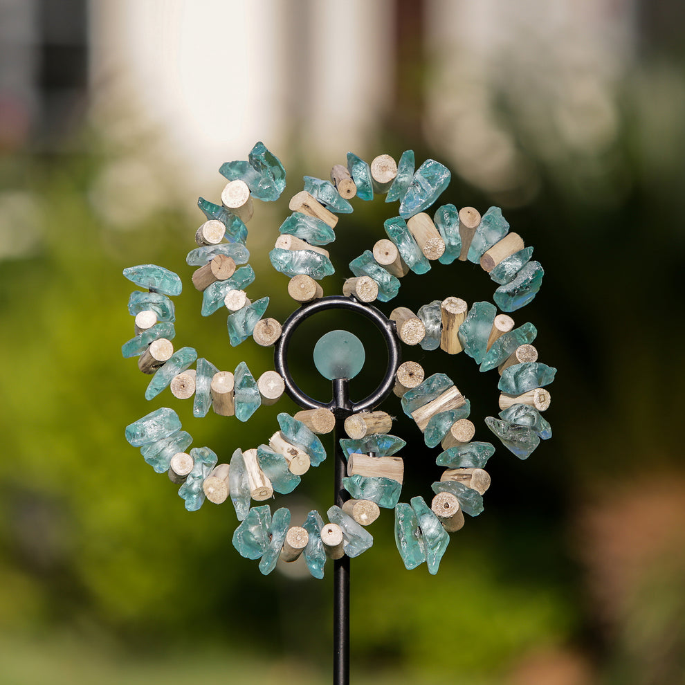 Glass Swirl Garden Stake Set of 4 By Garden Age Supply | Sculptures | Modishstore - 3