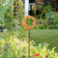 Teak Slab Stained Glass Clover Garden Stake Set of 4 By Garden Age Supply