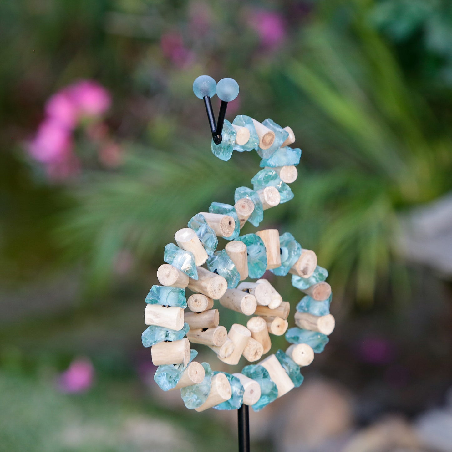 Glass Snail Garden Stake Set of 4 By Garden Age Supply