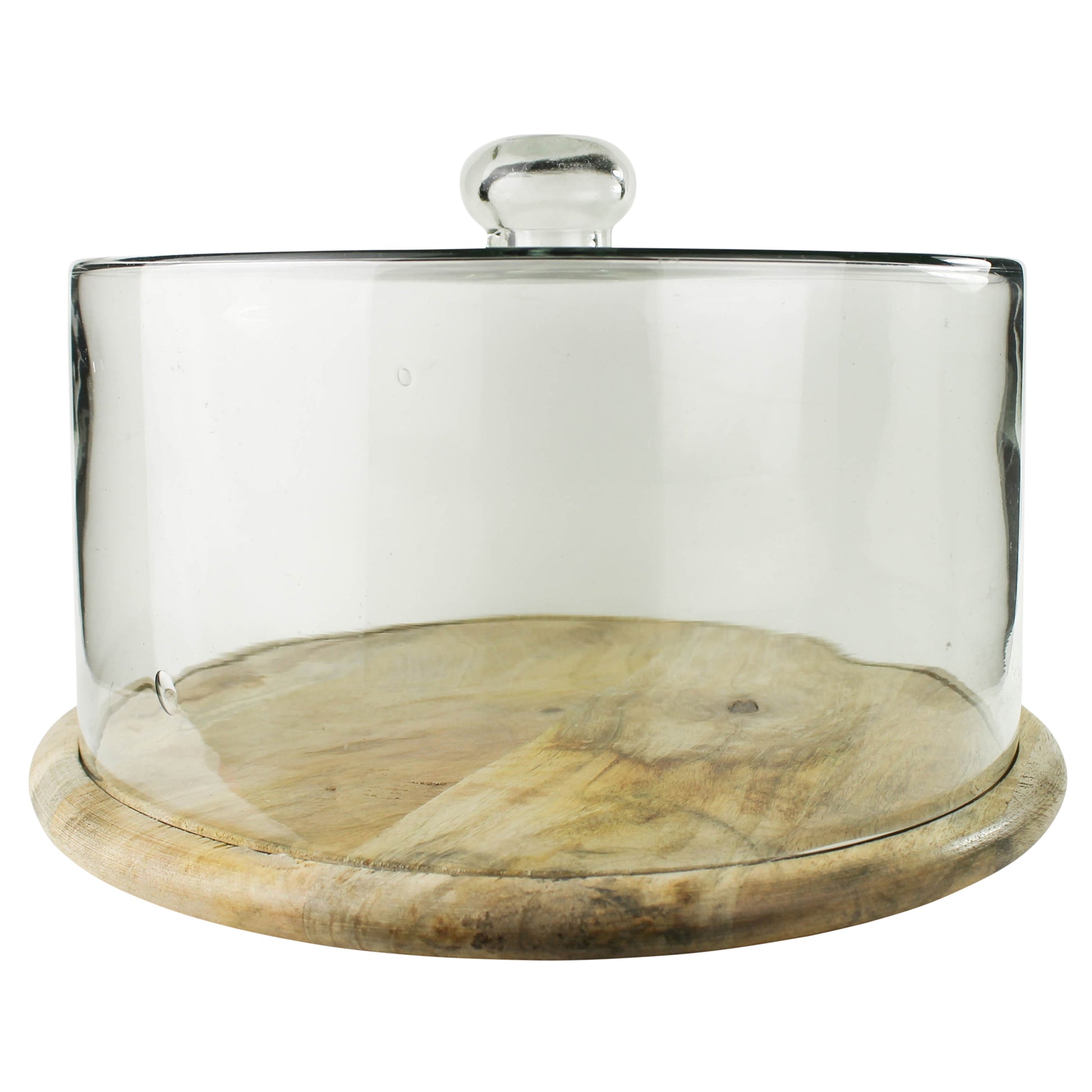 Bodega Cake Cloche, Glass & Wood Set Of 4 By HomArt | Cake & Tiered Stands | Modishstore - 1