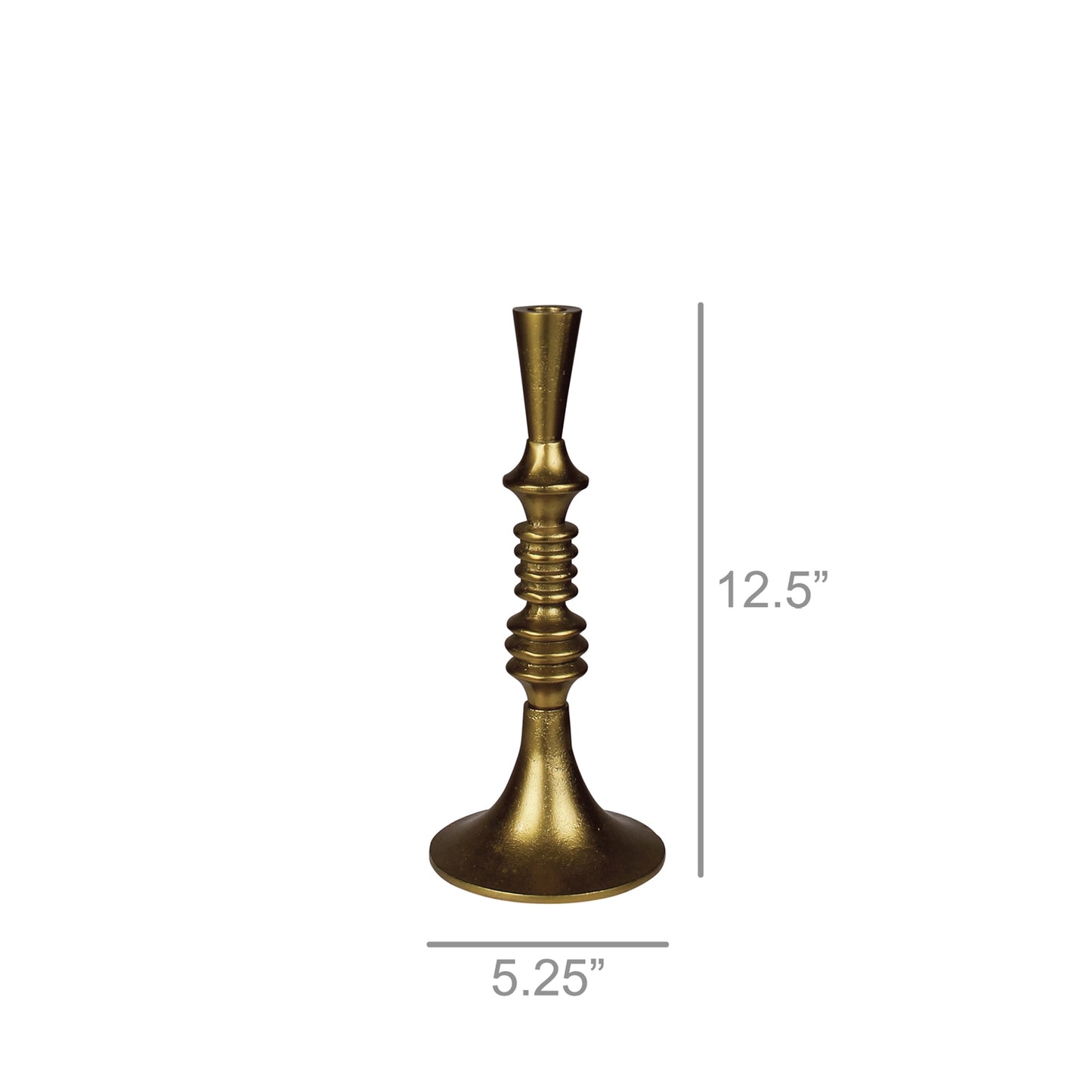 Eliad Taper Holder, Brass - Sm Set Of 4 By HomArt | Candle Holders | Modishstore - 3