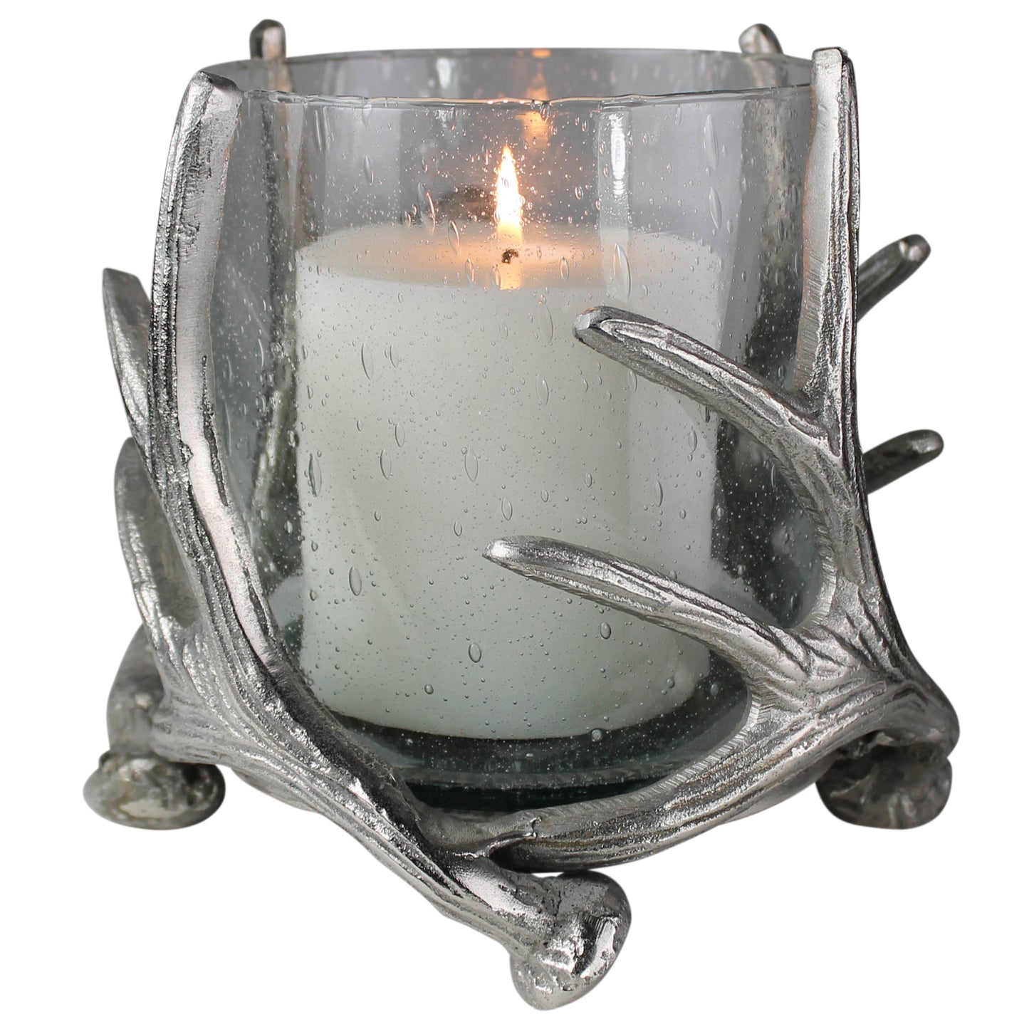 Antler Hurricane, Nickle Set Of 4 By HomArt | Candle Holders | Modishstore - 1