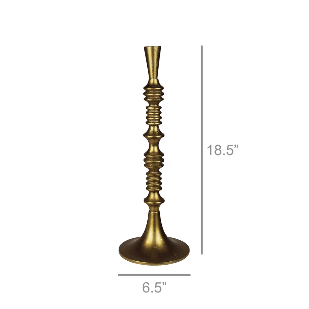 Eliad Taper Holder, Brass - Medium Set Of 4 By HomArt | Candle Holders | Modishstore - 2