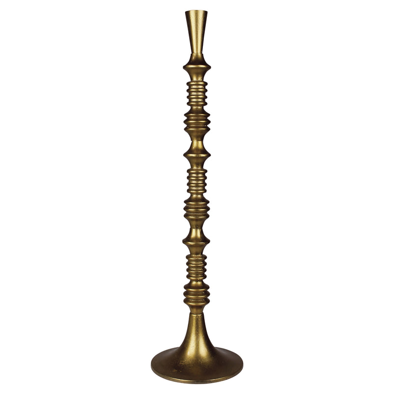 Eliad Taper Holder, Brass - Large Set Of 4 By HomArt | Candle Holders | Modishstore - 1