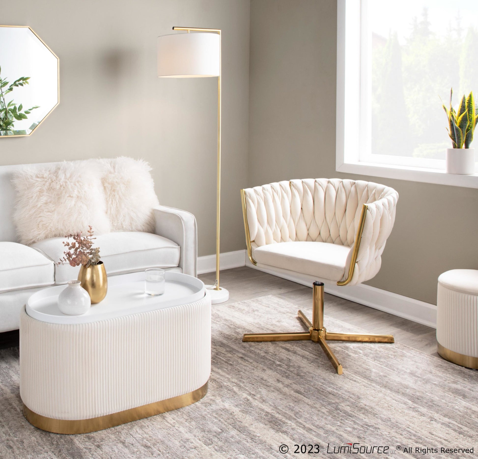 Braided Renee Chair Green By LumiSource | Dining Chairs | Modishstore - 13