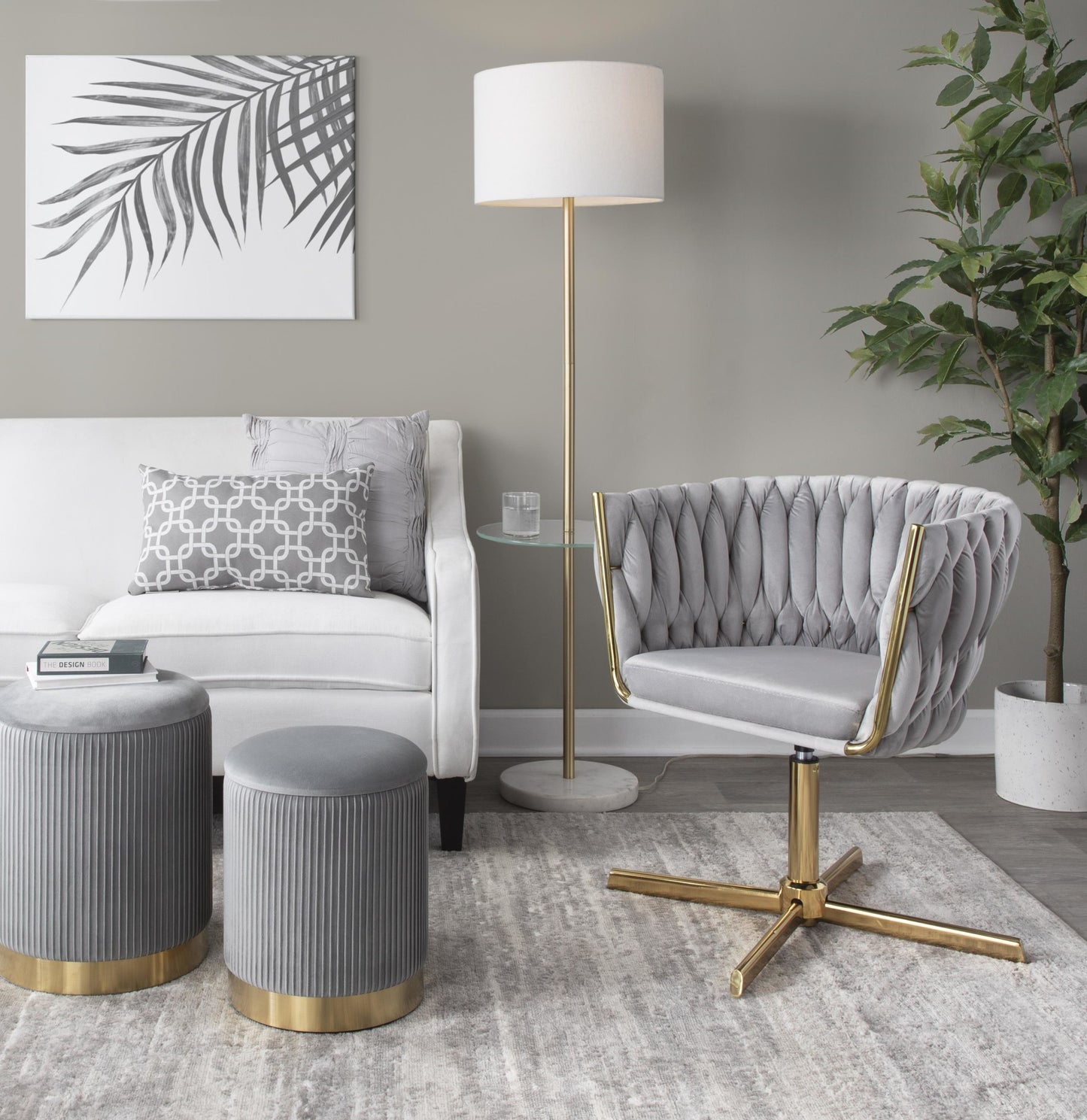 Braided Renee Chair Green By LumiSource | Dining Chairs | Modishstore - 7