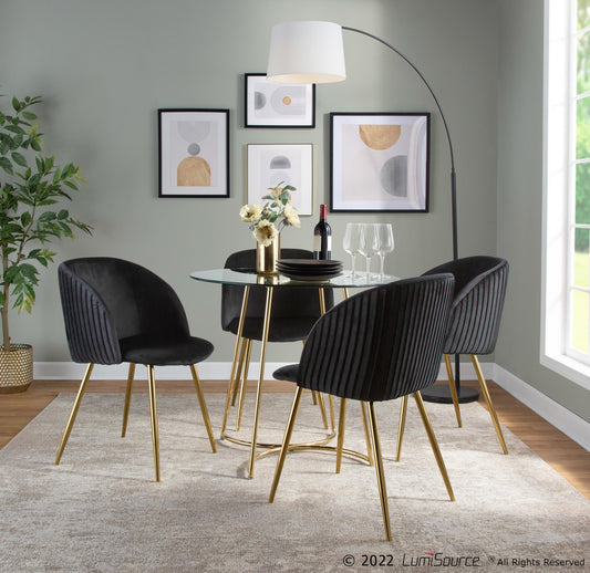 Fran Pleated Chair - Set of 2 Black By LumiSource | Dining Chairs | Modishstore