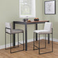 Fuji High Back 26" Fixed-Height Counter Stool - Set of 3 By LumiSource - B26-FUJIHBFB BKBG3 | Counter Stools | Modishstore - 17