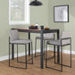 Fuji High Back 26" Fixed-Height Counter Stool - Set of 3 By LumiSource - B26-FUJIHBFB BKBG3 | Counter Stools | Modishstore - 18
