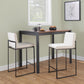 Fuji High Back 26" Fixed-Height Counter Stool - Set of 3 By LumiSource - B26-FUJIHBFB BKBG3 | Counter Stools | Modishstore