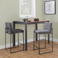 Fuji High Back 26" Fixed-Height Counter Stool - Set of 3 By LumiSource - B26-FUJIHBFB BKBG3 | Counter Stools | Modishstore - 9