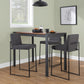 Fuji High Back 26" Fixed-Height Counter Stool - Set of 3 By LumiSource - B26-FUJIHBFB BKBG3 | Counter Stools | Modishstore - 10