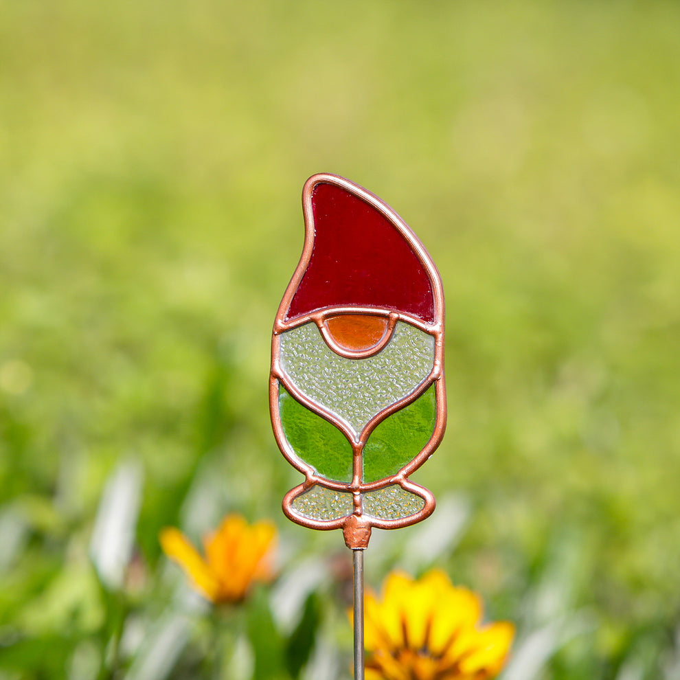 Stained Glass Pot Stakes - Gnom 16"H Set of 3 Set of 2 By Garden Age Supply | Sculptures | Modishstore - 2