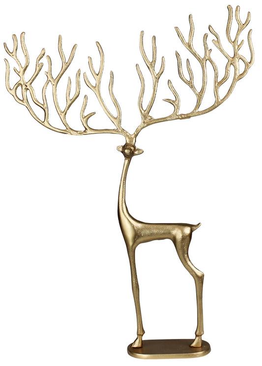 Bergen Reindeer, Brass - Large Set Of 4 By HomArt | Animals & Pets | Modishstore - 1