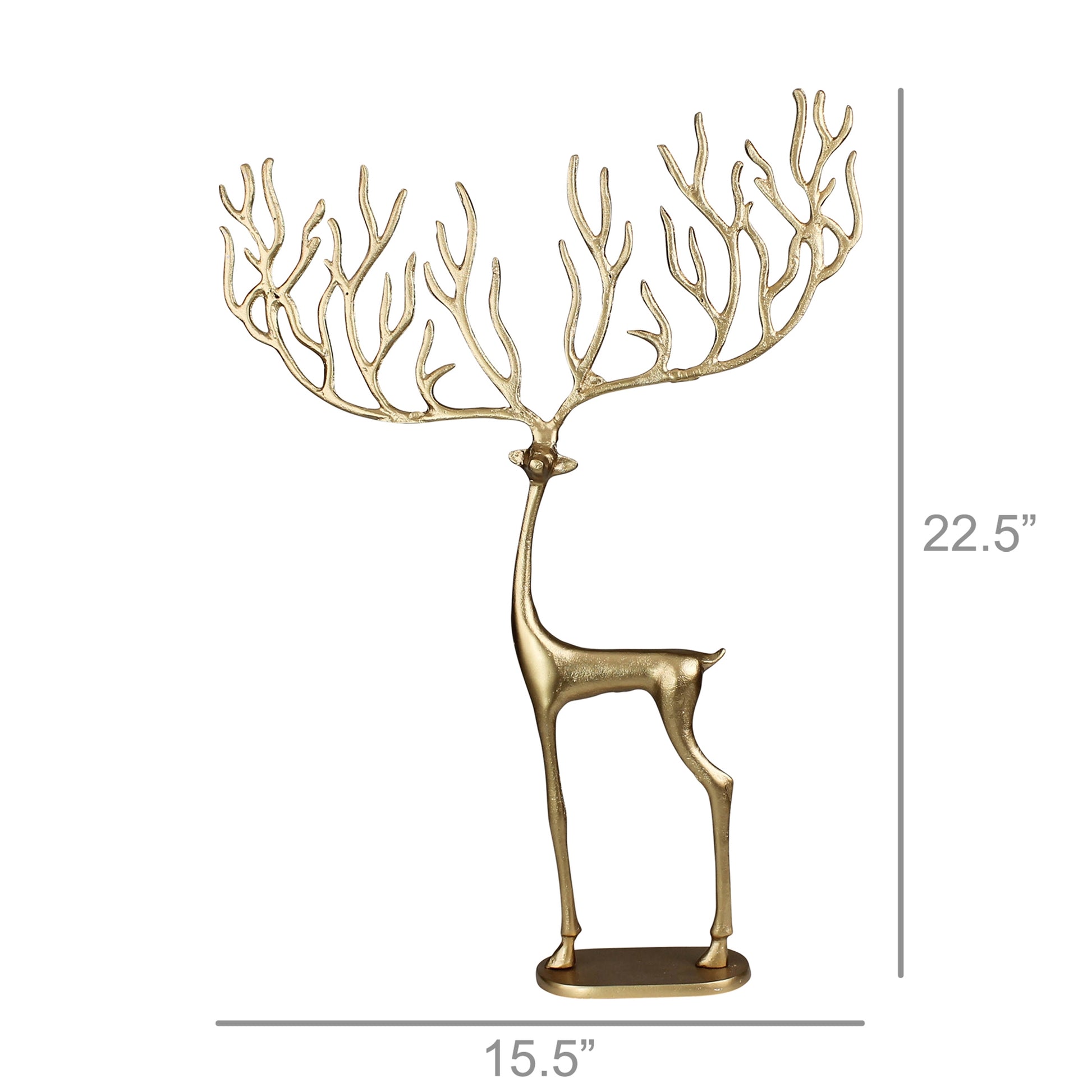 Bergen Reindeer, Brass - Large Set Of 4 By HomArt | Animals & Pets | Modishstore - 2