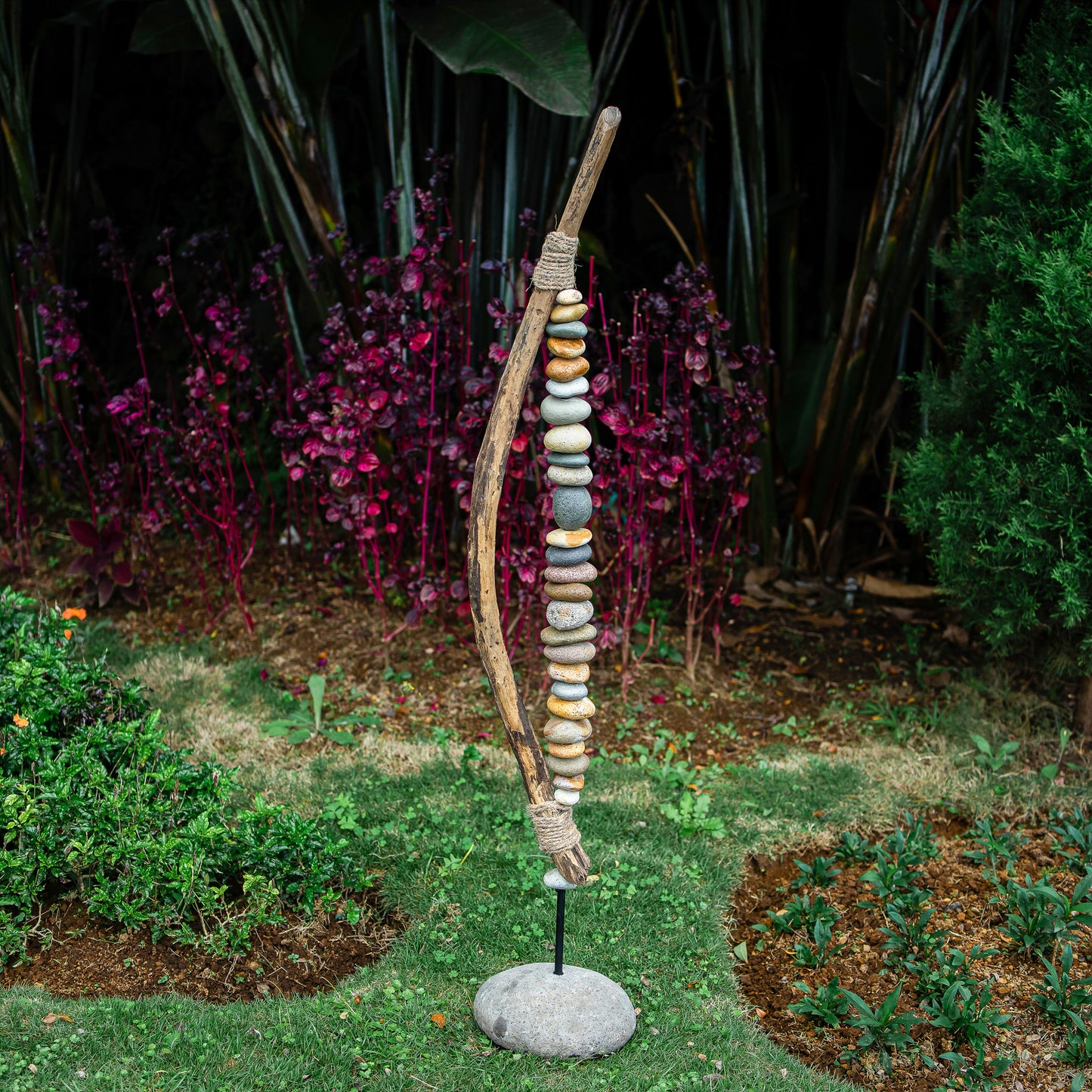 Bow Cairn Tower - Large 55"H Set of 2 By Garden Age Supply