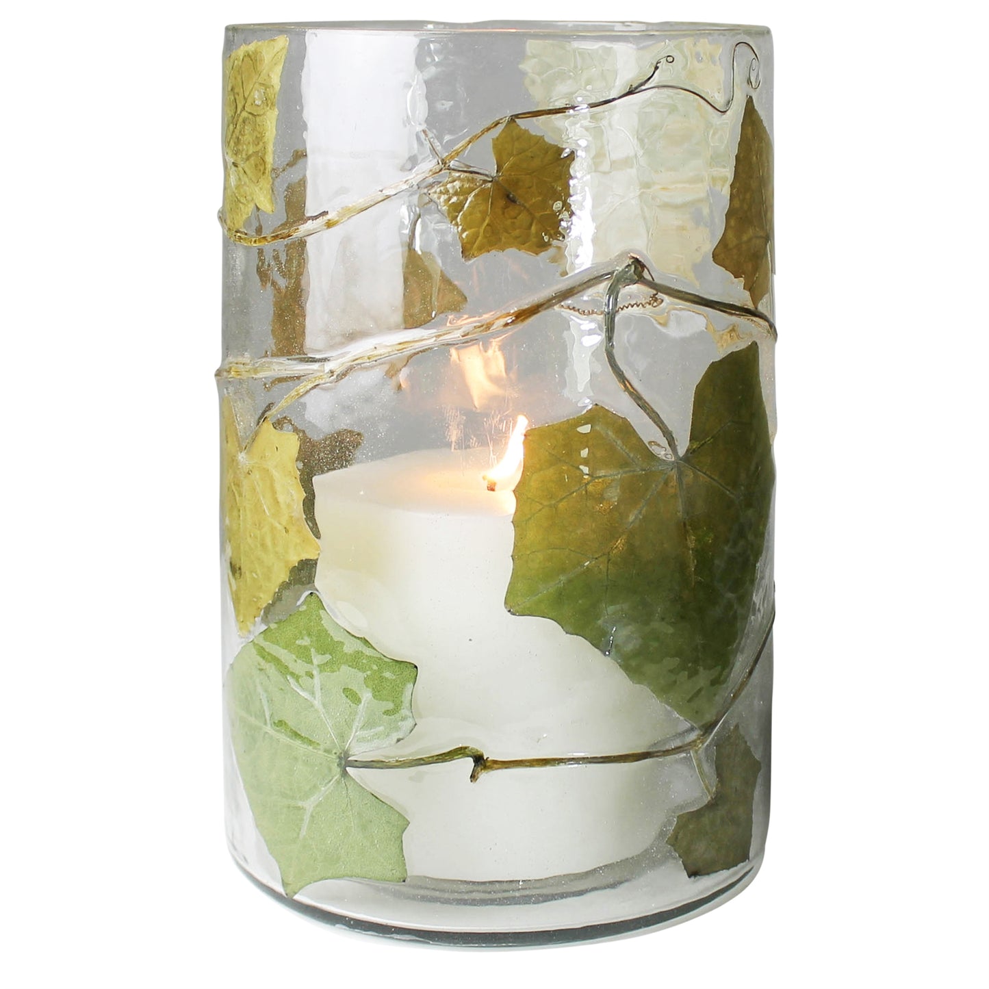 Enameled Hurricane, Ivy - Large Set Of 4 By HomArt | Candle Holders | Modishstore - 1