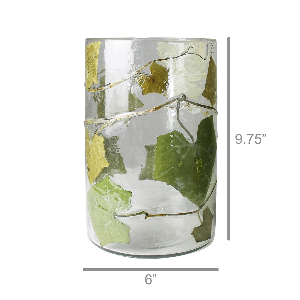 Enameled Hurricane, Ivy - Large Set Of 4 By HomArt | Candle Holders | Modishstore - 3